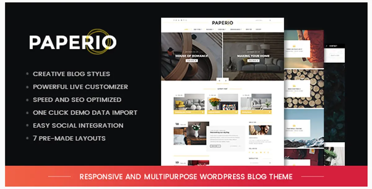(Update Support) Paperio - Responsive and Multipurpose WordPress Blog Theme